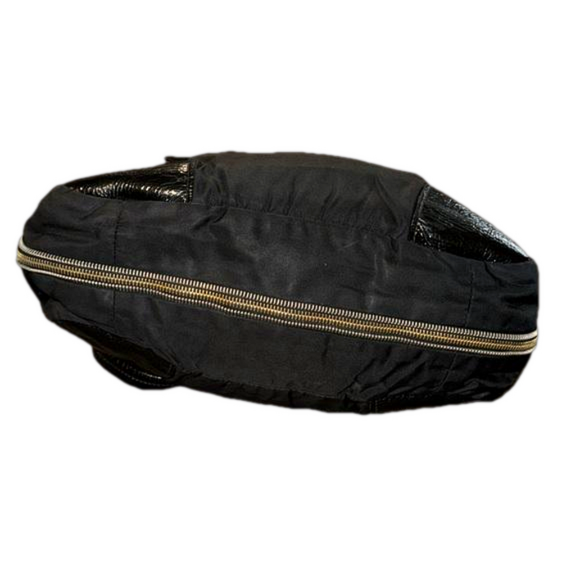 PRADA BLACK TESUTO NYLON/ PATENT LEATHER Handbag - Picture 5 of 12